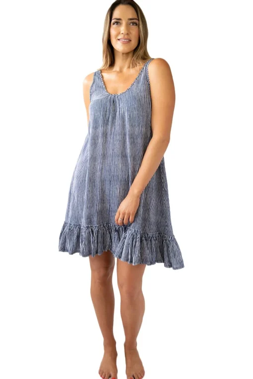 Bella Beach Dress Stripes