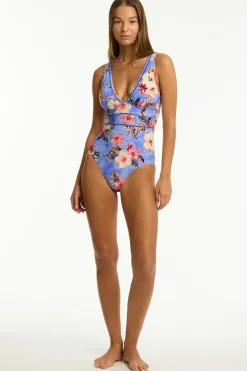 Blue Hawaii Spliced One Piece