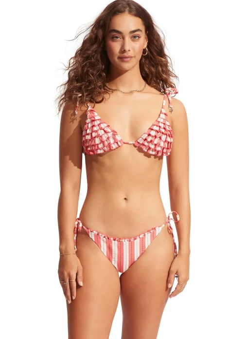 Cabana Ruffle Slide Tri