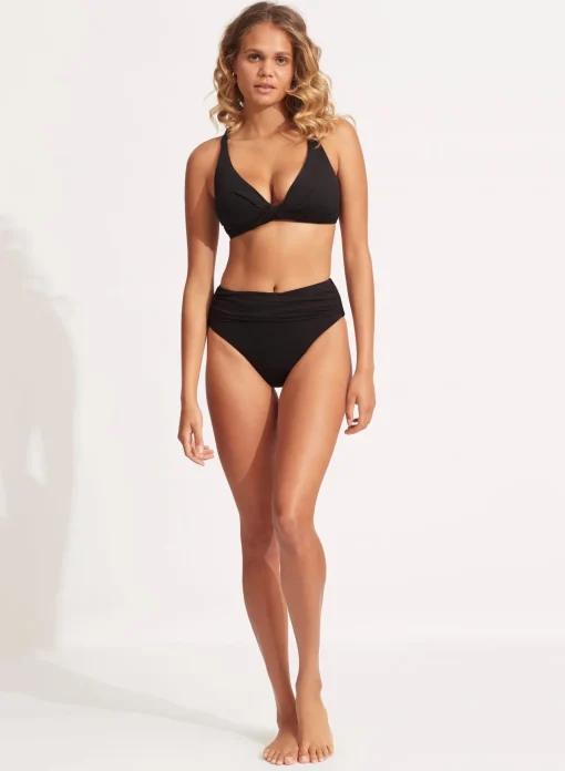 Collective High Waist Wrap Front Pant