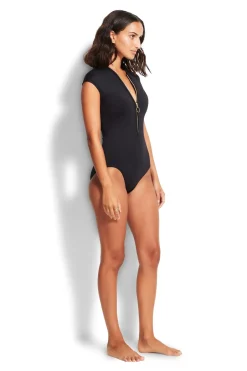 Collective Zip Front One Piece