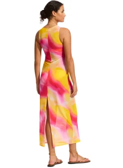 Colour Crush Mesh Midi Cover Up