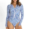 Corfu Gathered Pocket Seasport One Piece