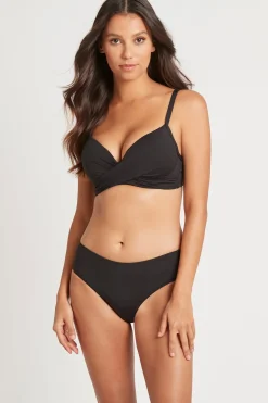 Essentials Cross Front Moulded Cup Underwire Bra