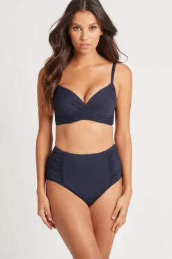 Essentials Cross Front Moulded Cup Underwire Bra