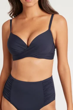 Essentials Cross Front Moulded Cup Underwire Bra