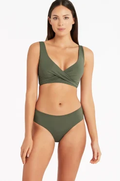 Essentials Cross Front Multifit Bra Top