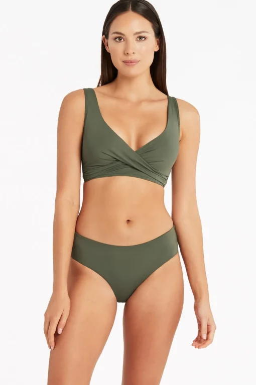 Essentials Cross Front Multifit Bra Top