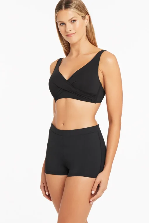 Essentials Cross Front Multifit Bra Top