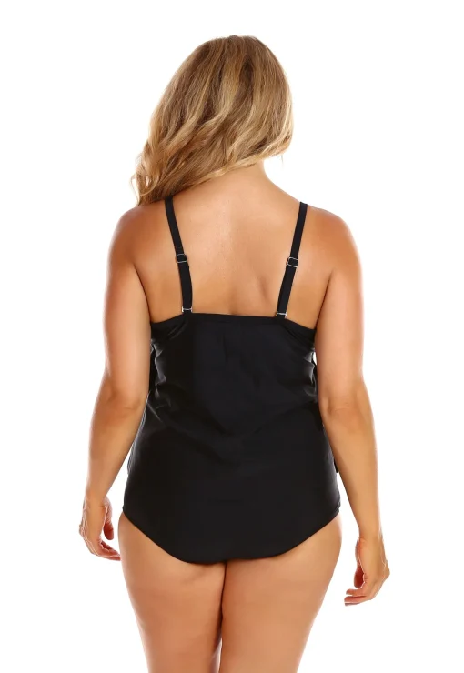 Its All About Black 3 Tier Tankini Top