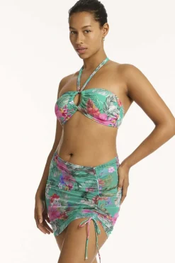 Pacifico Drawstring Mini Mesh Skirt