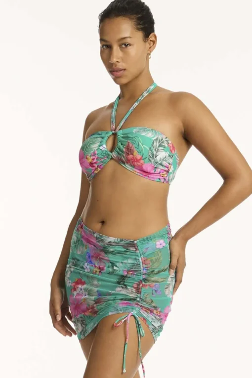 Pacifico Drawstring Mini Mesh Skirt
