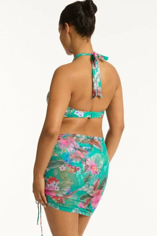Pacifico Drawstring Mini Mesh Skirt