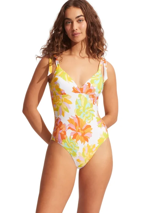 Palm Springs Wrap Front One Piece
