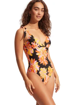 Palm Springs Wrap Front One Piece