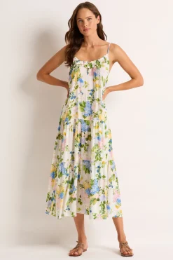 Posie Frill Tiered Midi Dress