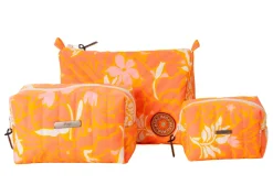 Retro Peach Flowers Lucy Large Pocket