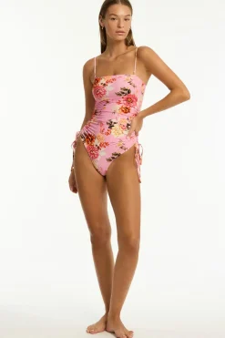 Rosewood Tie Side Bandeau One Piece