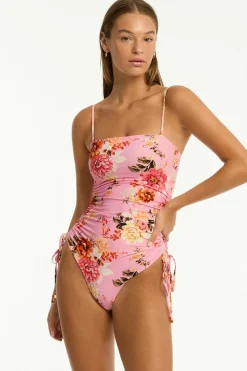 Rosewood Tie Side Bandeau One Piece