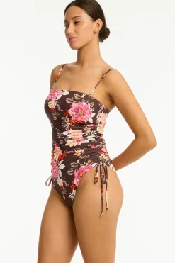 Rosewood Tie Side Bandeau One Piece