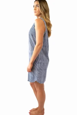 Sally Sleeveless Shirt Dress Stripes