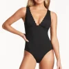 Scalloped Longline Tri One Piece