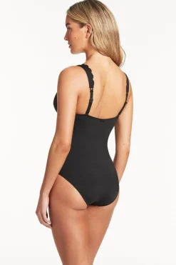 Scalloped Longline Tri One Piece