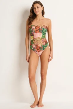 Shari Ruched Bandeau One Piece